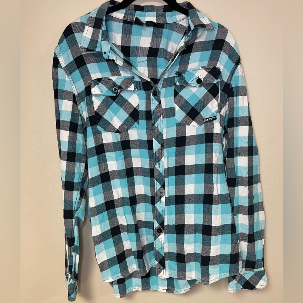 Rusty Blue & Black Flannel